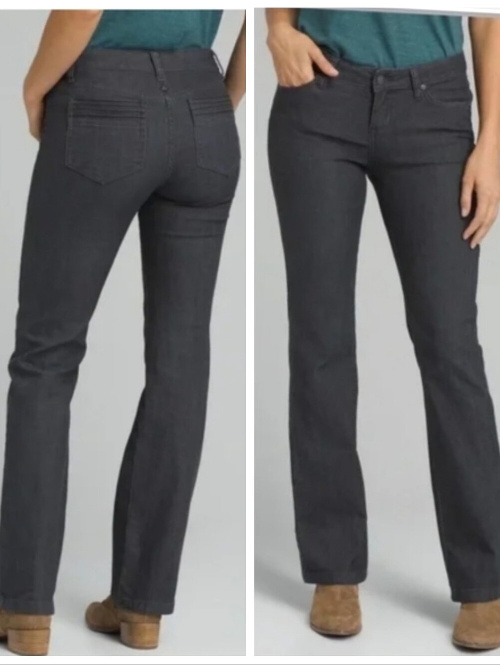 Prana Jada Boot Cut Jeans Washed Black/Faded Women's 6/28 Classic Organic Cotton